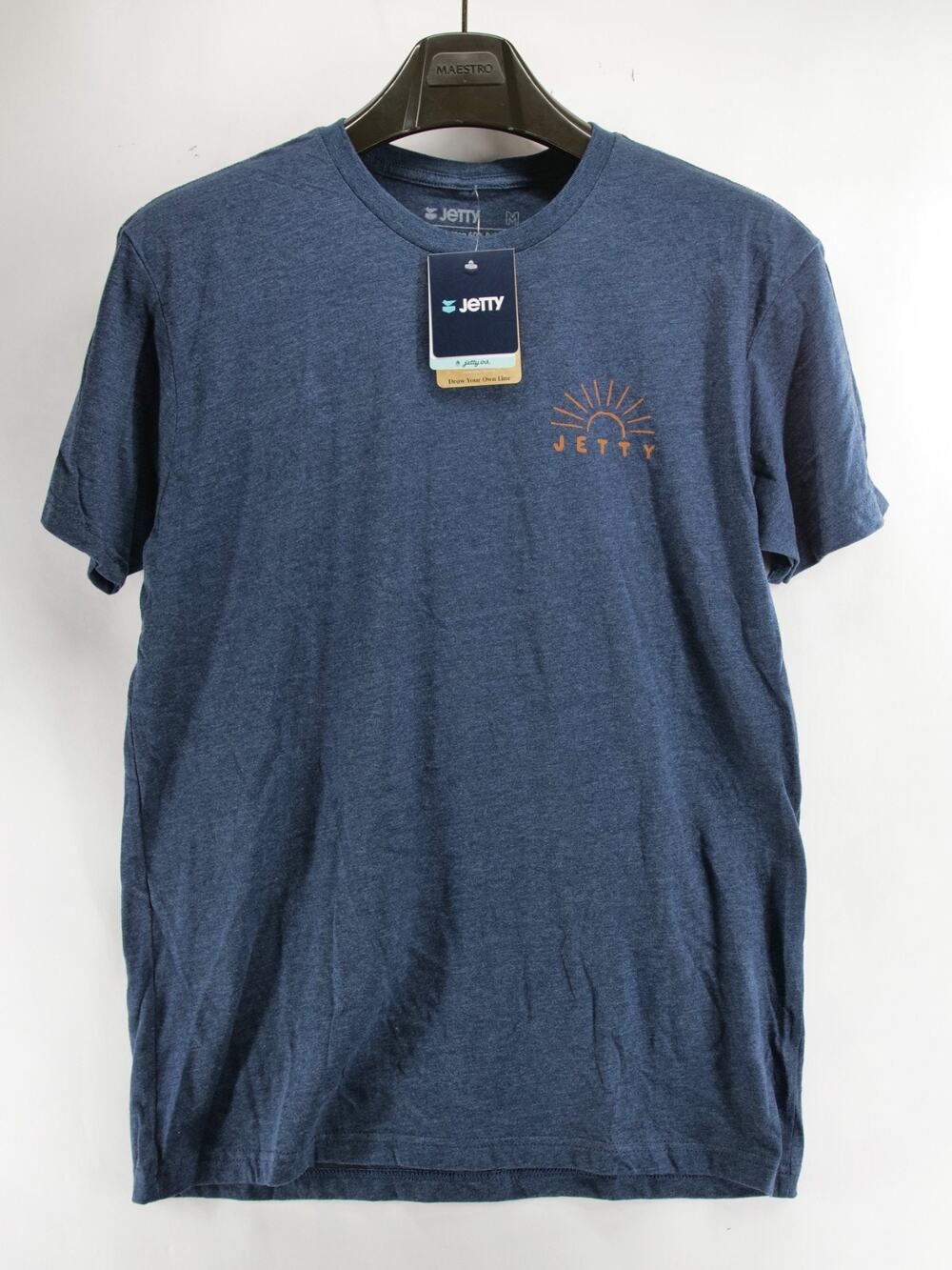 Jetty NWT Tails Tee Graphic T Shirt Mens Medium M Surf Mermaid Heather Navy Blue